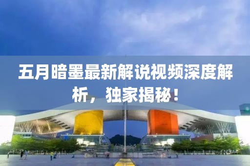 五月暗墨最新解说视频深度解析，独家揭秘！
