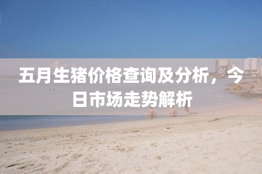 五月生猪价格查询及分析，今日市场走势解析