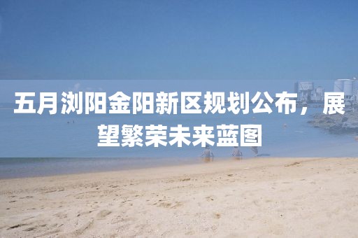 五月浏阳金阳新区规划公布，展望繁荣未来蓝图