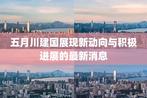 五月川建国展现新动向与积极进展的最新消息