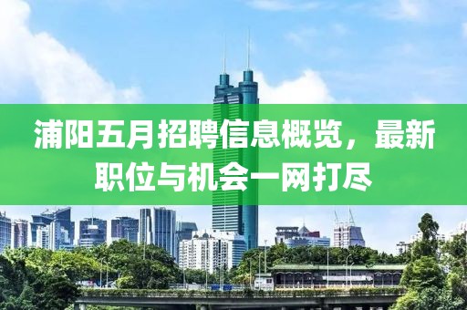 浦阳五月招聘信息概览，最新职位与机会一网打尽