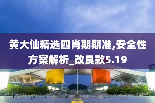 黄大仙精选四肖期期准,安全性方案解析_改良款5.19
