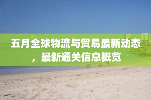五月全球物流与贸易最新动态，最新通关信息概览