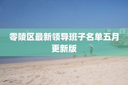 零陵区最新领导班子名单五月更新版