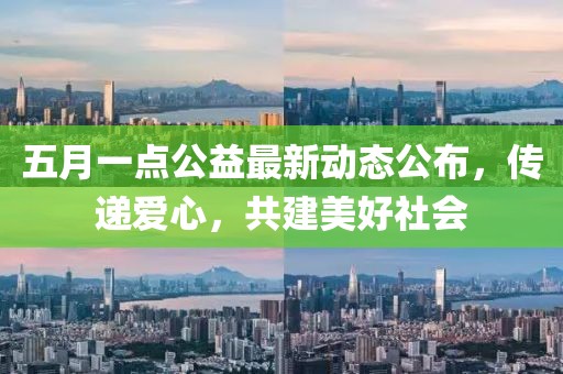 五月一点公益最新动态公布，传递爱心，共建美好社会