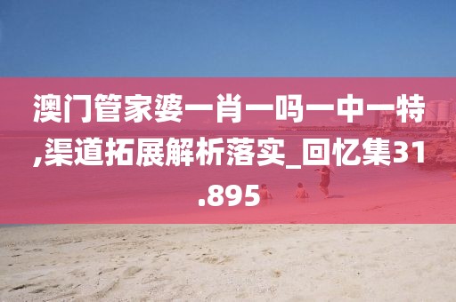 澳门管家婆一肖一吗一中一特,渠道拓展解析落实_回忆集31.895