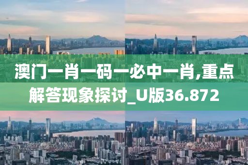澳门一肖一码一必中一肖,重点解答现象探讨_U版36.872