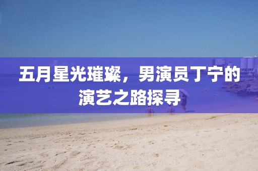 五月星光璀璨，男演员丁宁的演艺之路探寻