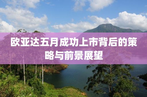 欧亚达五月成功上市背后的策略与前景展望