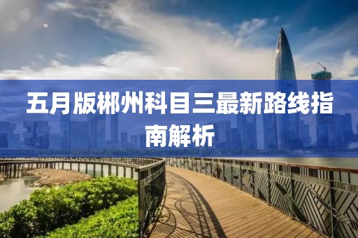 五月版郴州科目三最新路线指南解析