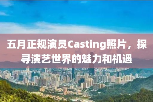 五月正规演员Casting照片，探寻演艺世界的魅力和机遇