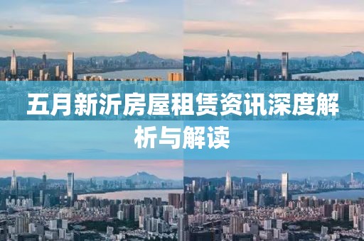 五月新沂房屋租赁资讯深度解析与解读