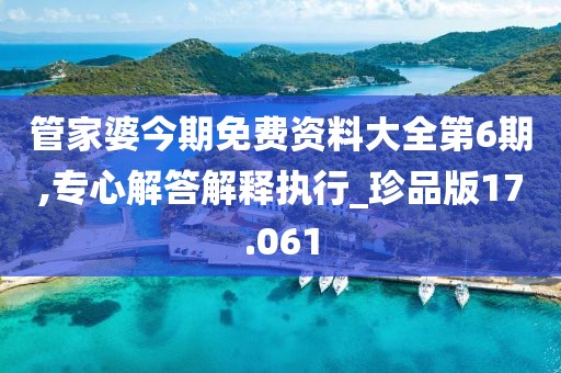 管家婆今期免费资料大全第6期,专心解答解释执行_珍品版17.061