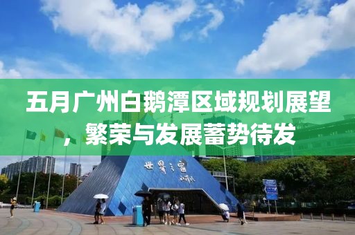 五月广州白鹅潭区域规划展望，繁荣与发展蓄势待发