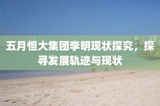 五月恒大集团李明现状探究，探寻发展轨迹与现状