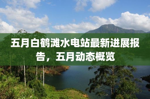 五月白鹤滩水电站最新进展报告，五月动态概览