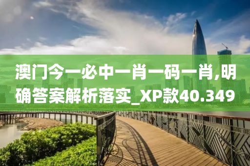 澳门今一必中一肖一码一肖,明确答案解析落实_XP款40.349