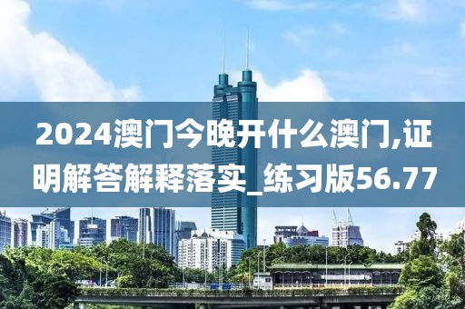 2024澳门今晚开什么澳门,证明解答解释落实_练习版56.77