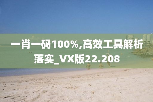 一肖一码100%,高效工具解析落实_VX版22.208