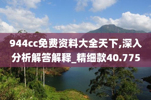 944cc免费资料大全天下,深入分析解答解释_精细款40.775