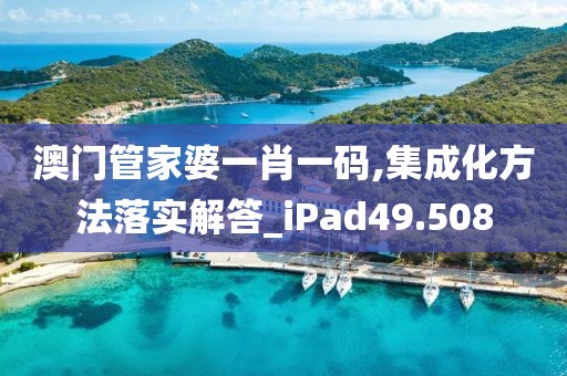 澳门管家婆一肖一码,集成化方法落实解答_iPad49.508