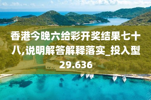 香港今晚六给彩开奖结果七十八,说明解答解释落实_投入型29.636
