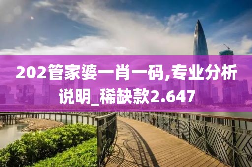 202管家婆一肖一码,专业分析说明_稀缺款2.647