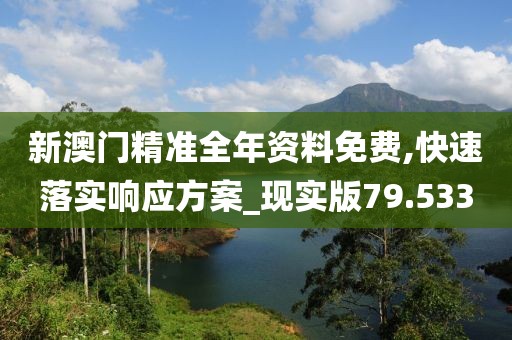 新澳门精准全年资料免费,快速落实响应方案_现实版79.533