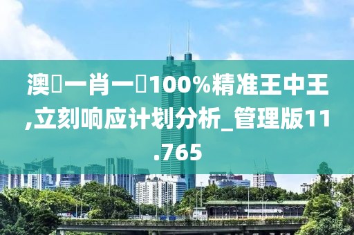 澳門一肖一碼100%精准王中王,立刻响应计划分析_管理版11.765