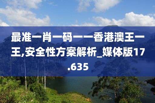 最准一肖一码一一香港澳王一王,安全性方案解析_媒体版17.635