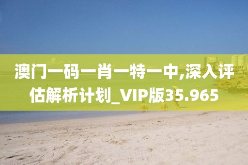 澳门一码一肖一特一中,深入评估解析计划_VIP版35.965