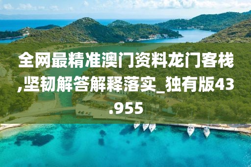 全网最精准澳门资料龙门客栈,坚韧解答解释落实_独有版43.955