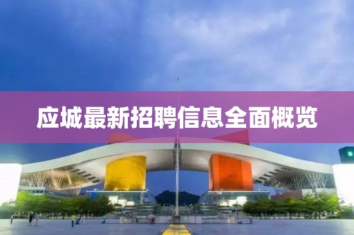 应城最新招聘信息全面概览