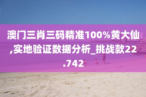 澳门三肖三码精准100%黄大仙,实地验证数据分析_挑战款22.742