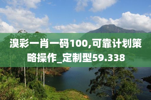 溴彩一肖一码100,可靠计划策略操作_定制型59.338