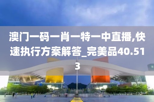 澳门一码一肖一特一中直播,快速执行方案解答_完美品40.513