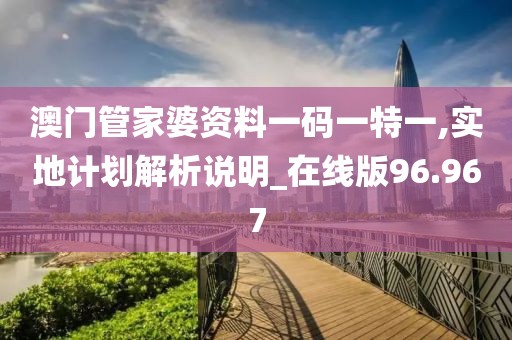澳门管家婆资料一码一特一,实地计划解析说明_在线版96.967