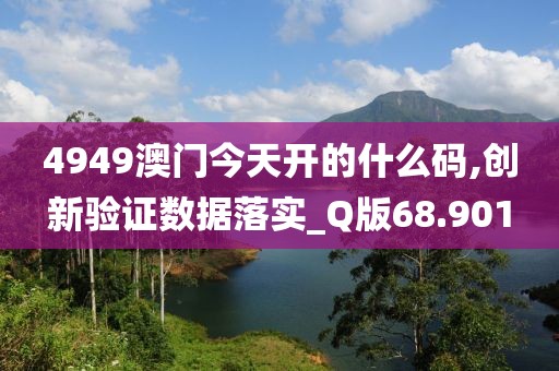 4949澳门今天开的什么码,创新验证数据落实_Q版68.901
