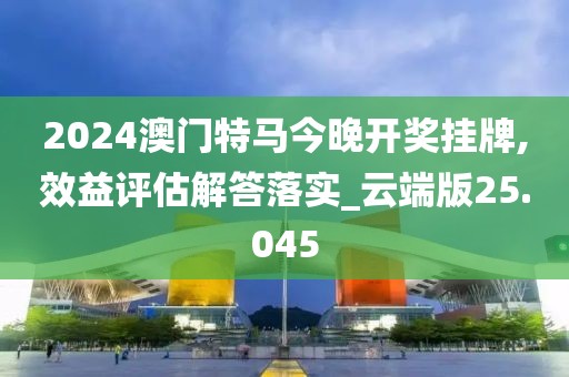 2024澳门特马今晚开奖挂牌,效益评估解答落实_云端版25.045