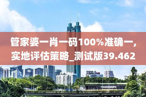 管家婆一肖一码100%准确一,实地评估策略_测试版39.462