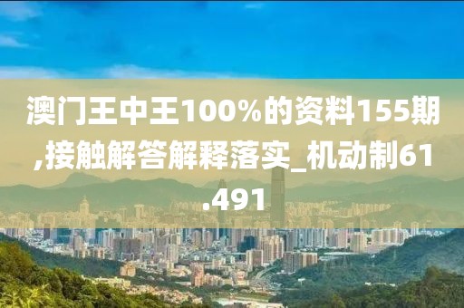 澳门王中王100%的资料155期,接触解答解释落实_机动制61.491