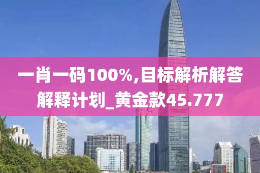 一肖一码100%,目标解析解答解释计划_黄金款45.777