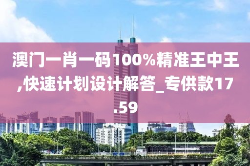 澳门一肖一码100%精准王中王,快速计划设计解答_专供款17.59