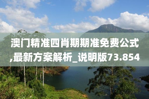 澳门精准四肖期期准免费公式,最新方案解析_说明版73.854