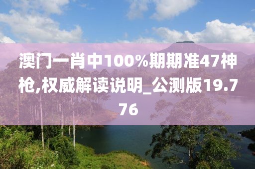 澳门一肖中100%期期准47神枪,权威解读说明_公测版19.776