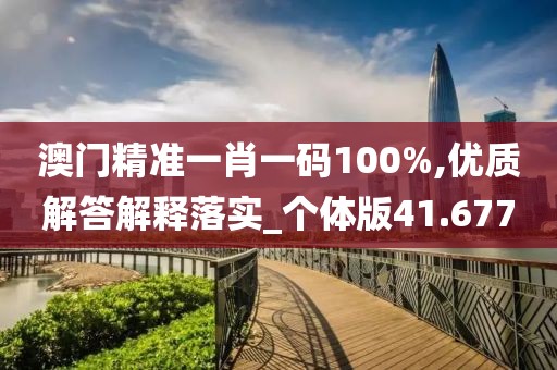 澳门精准一肖一码100%,优质解答解释落实_个体版41.677