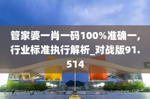 管家婆一肖一码100%准确一,行业标准执行解析_对战版91.514