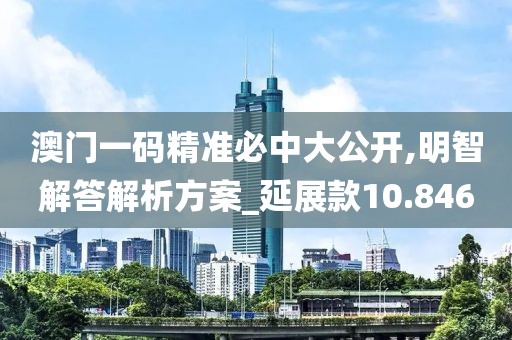 澳门一码精准必中大公开,明智解答解析方案_延展款10.846
