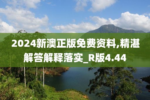 2024新澳正版免费资料,精湛解答解释落实_R版4.44