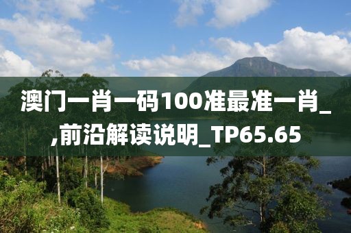 澳门一肖一码100准最准一肖_,前沿解读说明_TP65.65